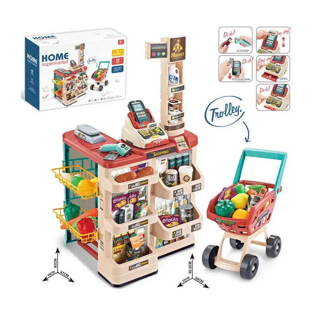 Topi Toys Edukativna Igračka u vidu Supermarketa sa 48 delova za decu uzrasta 3+