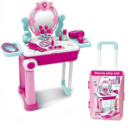 Topi Toys Interaktivan sto za šminkanje za devojčice sa koferom sa 21 delom za decu uzrasta 3+