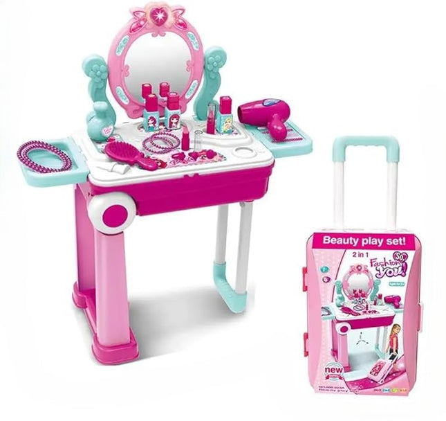 Topi Toys Interaktivan sto za šminkanje za devojčice sa koferom sa 21 delom za decu uzrasta 3+