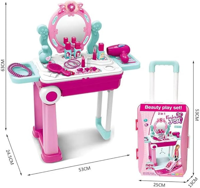Topi Toys Interaktivan sto za šminkanje za devojčice sa koferom sa 21 delom za decu uzrasta 3+
