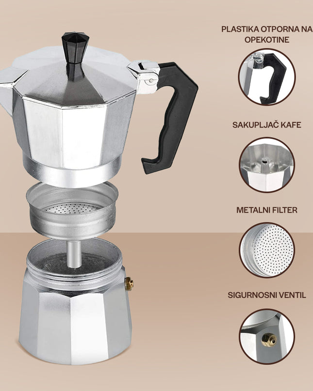 Homemates Džezva za pripremu Esspreso i Moka kafe 300ml