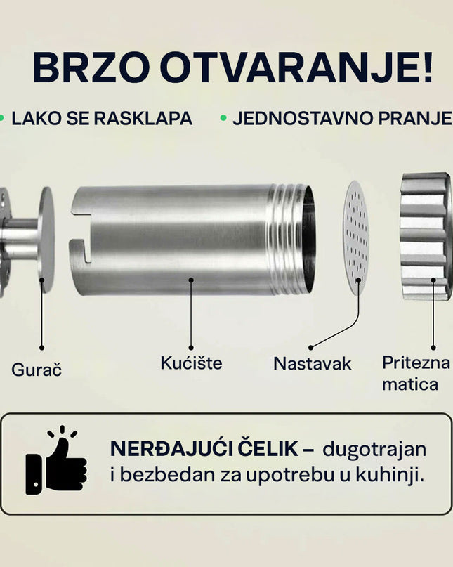Homemates set za kuhinju: aparat za pravljenje rezanaca plus aparat za vakumiranje