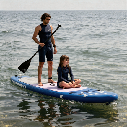 Tripmates SUP daska na naduvavanje za 2 odrasle osobe i 1 dete, 365×81×15 cm, tamno plava