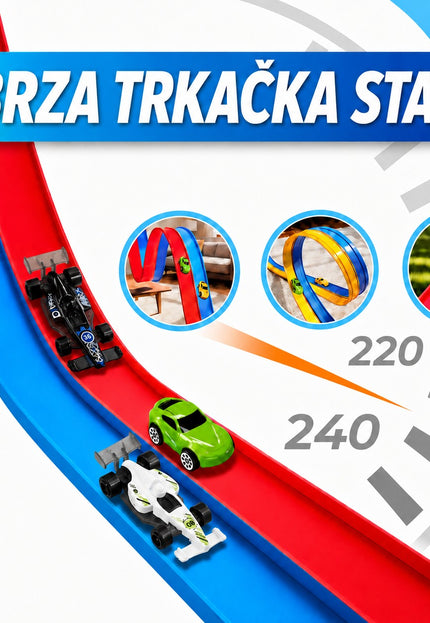 Topi Toys brza trkačka staza sa 4 automobila