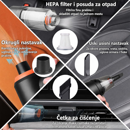 Robotron usisivač i raspršivač prašine na bateriju 1,800mah 3 u 1