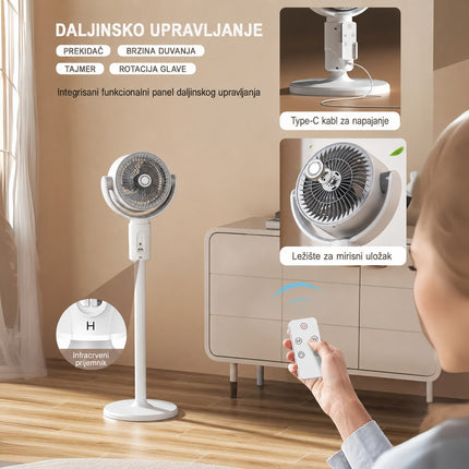 Homemates F1 ventilator bežični sa baterijom i upravljačem (punjivi) na 3 nivoa