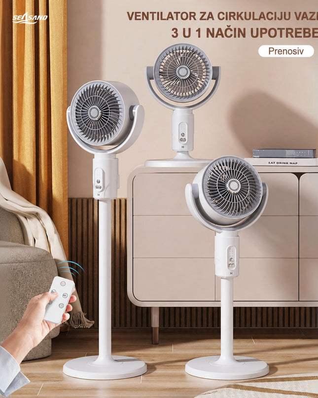 Homemates F1 ventilator bežični sa baterijom i upravljačem (punjivi) na 3 nivoa