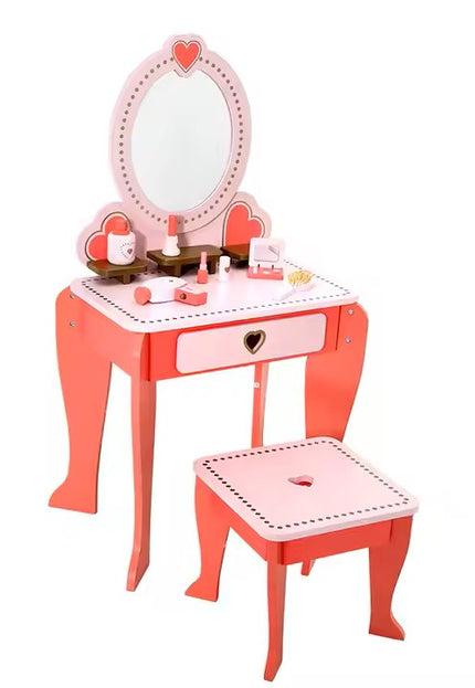 Topi Toys Drveni Roze Stočić sa Ogledalom
