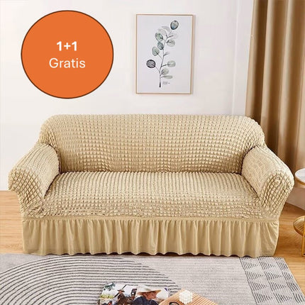 Homemates 1 plus 1 gratis retro pokrivač za dvosede i kauče od 145cm do 185cm - braon