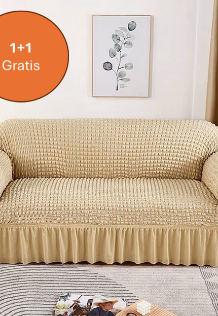 Homemates 1 plus 1 gratis retro pokrivač za dvosede i kauče od 145cm do 185cm - braon