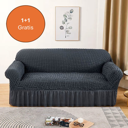 Homemates 1 plus 1 gratis retro pokrivač za dvosede i kauče od 145cm do 185cm - siva