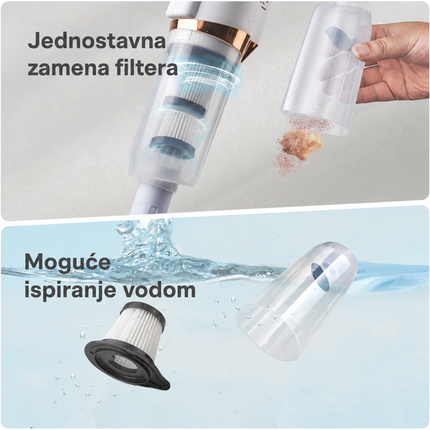 Filter za Bežični usisivač Homemate 120 W 600 ml 7.4 V DC 7500 Pa - 2 kom. set