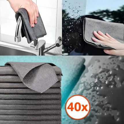 Cleanmate set mikrofiber krpa 40 kom univerzalne krpe za čišćenje bez tragova