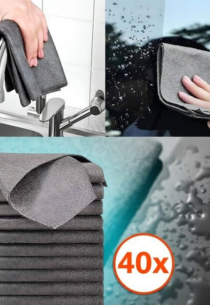 Cleanmate set mikrofiber krpa 40 kom univerzalne krpe za čišćenje bez tragova