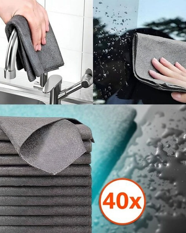 Cleanmate set mikrofiber krpa 40 kom univerzalne krpe za čišćenje bez tragova